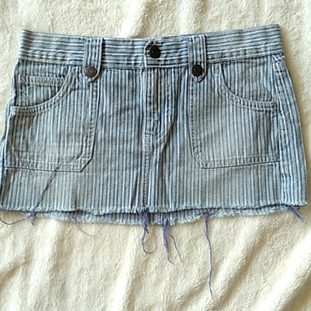 Hollister, 1, white and blue skirt